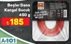 BEŞLER DANA KANGAL SUCUK 450 G BEŞLER DANA KANGAL SUCUK 450 G
